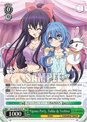 Pajama Party, Tohka & Yoshino DAL/W99-E030 R