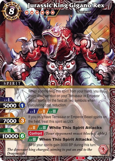 Jurassic King Gigano Rex BSS01-007