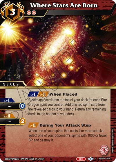 Where Stars Are Born BSS01-103