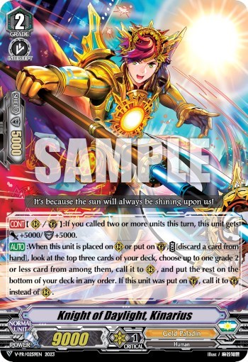 Knight of Daylight, Kinarius [V Format] V-PR/0259EN 2023