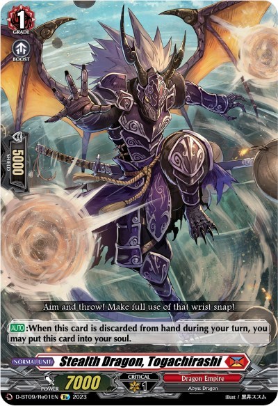 Stealth Dragon, Togachirashi [D Format] D-BT09/Re01EN