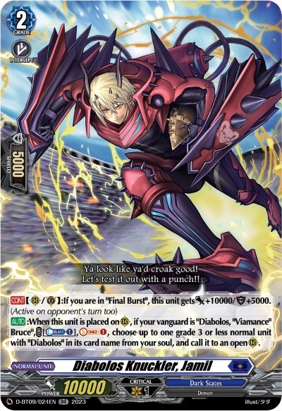 Diabolos Knuckler, Jamil [D Format] D-BT09/024EN