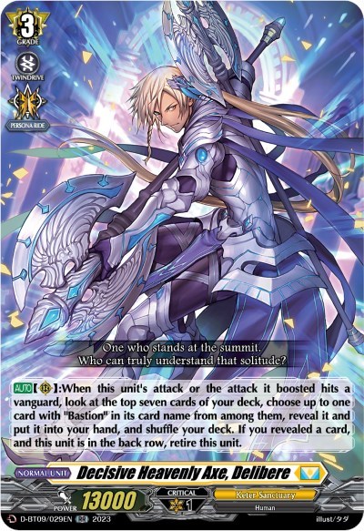 Decisive Heavenly Axe, Delibere [D Format] D-BT09/029EN