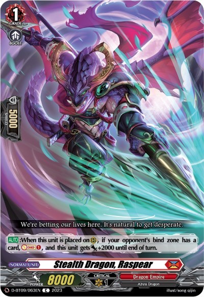 Stealth Dragon, Raspear [D Format] D-BT09/063EN