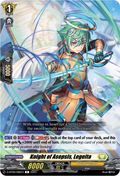 Knight of Asepsis, Legeita [D Format] D-BT09/086EN