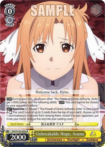 Unbreakable Hope, Asuna SAO/S100-E004 R