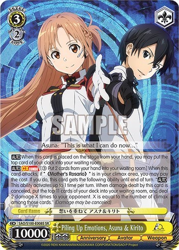 Piling Up Emotions, Asuna & Kirito SAO/S100-E008S SR