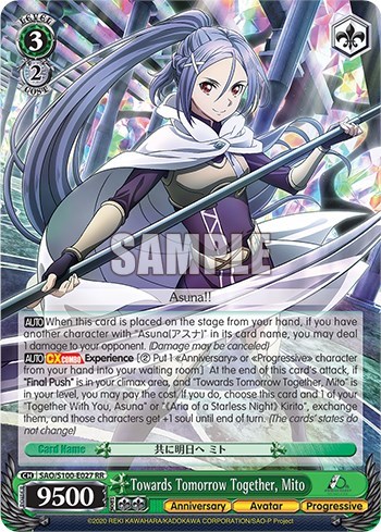Towards Tomorrow Together, Mito SAO/S100-E027 RR
