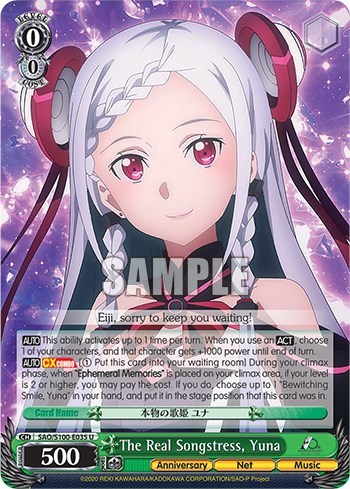 The Real Songstress, Yuna SAO/S100-E035 U