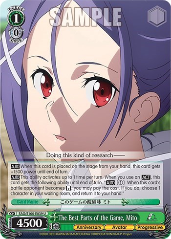 The Best Parts of the Game, Mito SAO/S100-E039 U