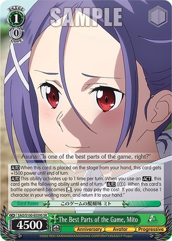 The Best Parts of the Game, Mito SAO/S100-E039S SR