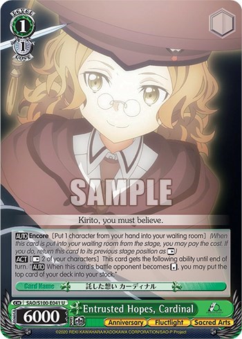 Entrusted Hopes, Cardinal SAO/S100-E041 U