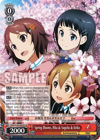 Spring Blooms, Rika & Suguha & Keiko SAO/S100-E065S SR