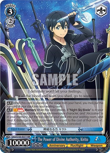 The Power of Divine Authority, Kirito SAO/S100-E077 RR