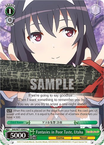 Fantasies in Poor Taste, Utaha SHS/W71-E049 C