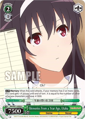 Memories From a Year Ago, Utaha SHS/W71-E050 C