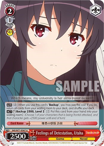 Feelings of Detestation, Utaha SHS/W71-E067 U