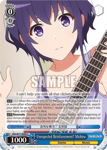 Unexpected Reinforcement? Michiru SHS/W71-E088 U