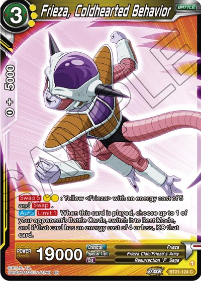 Frieza, Coldhearted Behavior BT21-124