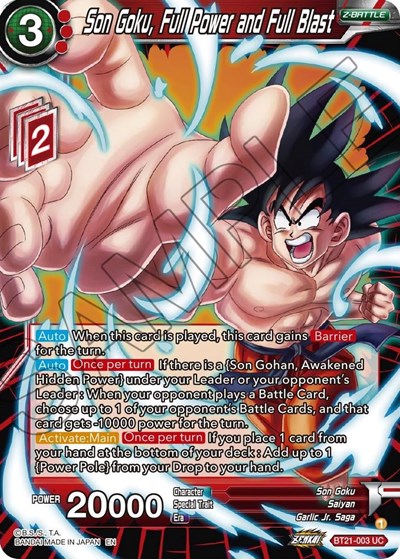 Son Goku, Full Power and Full Blast BT21-003