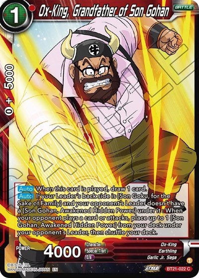Ox-King, Grandfather of Son Gohan BT21-022