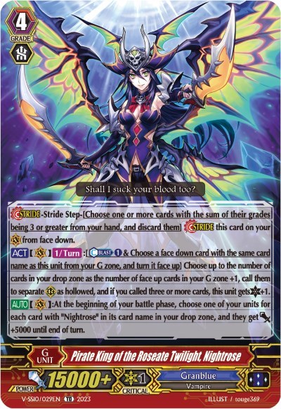 Pirate King of the Roseate Twilight, Nightrose [V Format] V-SS10/029EN