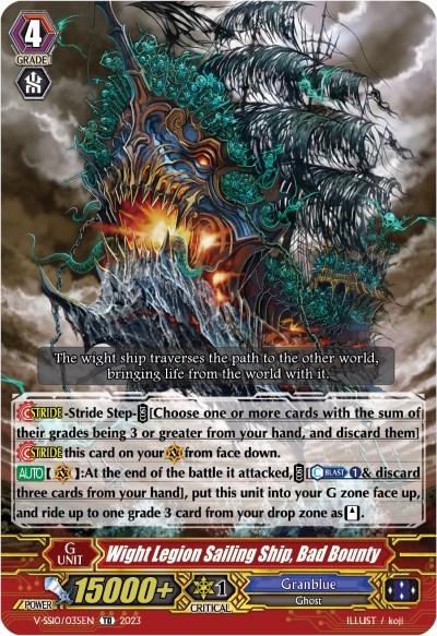 Wight Legion Sailing Ship, Bad Bounty [V Format] V-SS10/035EN