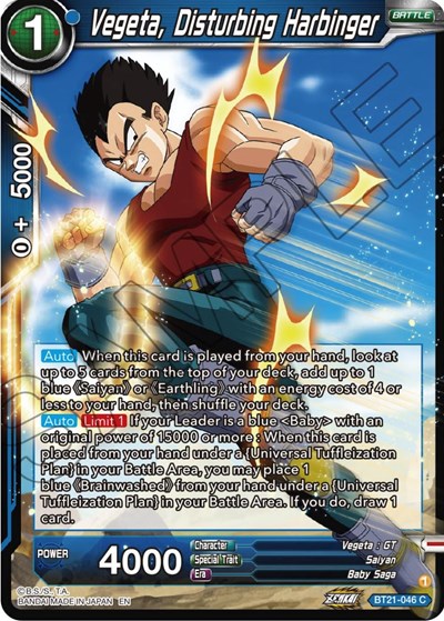 Vegeta, Disturbing Harbinger BT21-046