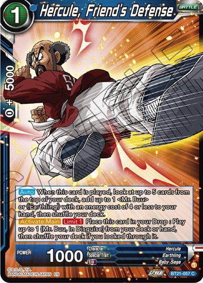 Hercule, Friend´s Defense BT21-057