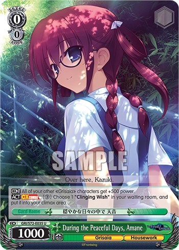 During the Peaceful Days, Amane GRI/S72-E035 U