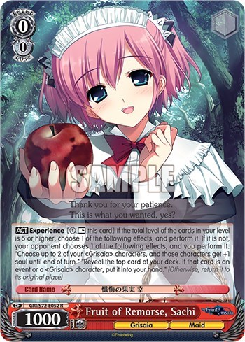 Fruit of Remorse, Sachi GRI/S72-E052 R