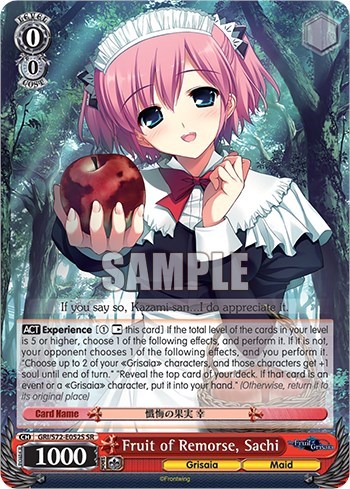 Fruit of Remorse, Sachi GRI/S72-E052S SR