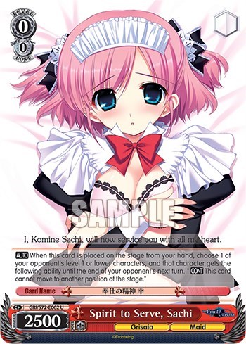 Spirit to Serve, Sachi GRI/S72-E062 U