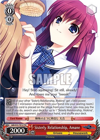 Sisterly Relationship, Amane GRI/S72-TE12 TD