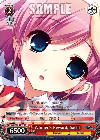 Winner's Reward, Sachi GRI/S72-TE17 TD