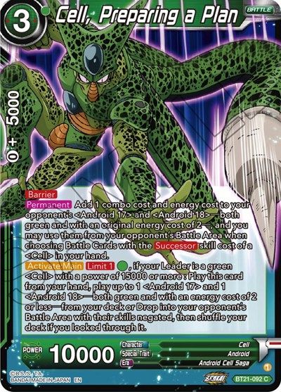Cell, Preparing a Plan BT21-092