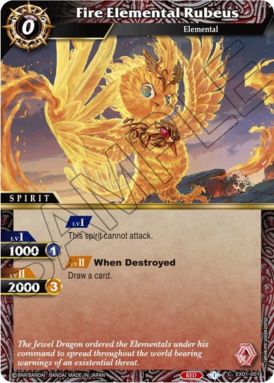 Fire Elemental Rubeus EX01-001