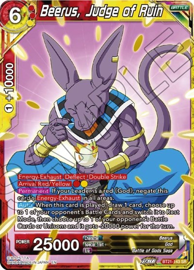 Beerus, Judge of Ruin BT21-143