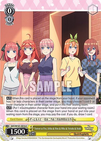 Forever as Five, Ichika & Nino & Miku & Yotsuba & Itsuki 5HY/W101-E016 C