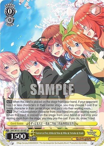 Forever as Five, Ichika & Nino & Miku & Yotsuba & Itsuki 5HY/W101-E016S SR