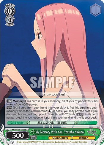 My Memory With You, Yotsuba Nakano 5HY/W101-E026S SR