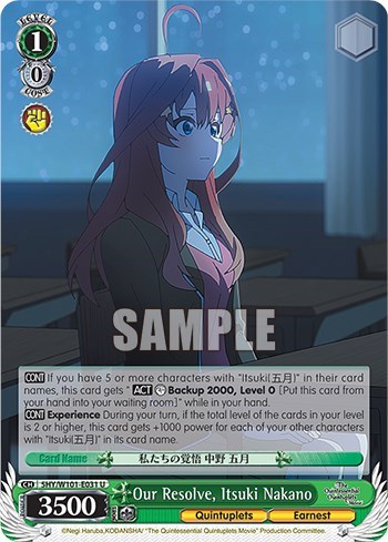 Our Resolve, Itsuki Nakano 5HY/W101-E031 U