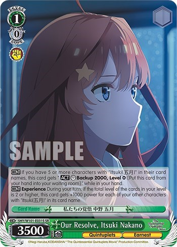 Our Resolve, Itsuki Nakano 5HY/W101-E031S SR