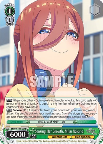 Sensing Her Growth, Miku Nakano 5HY/W101-E045 C