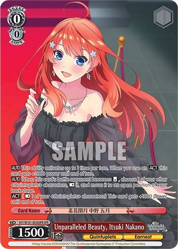 Unparalleled Beauty, Itsuki Nakano 5HY/W101-E050OFR OFR
