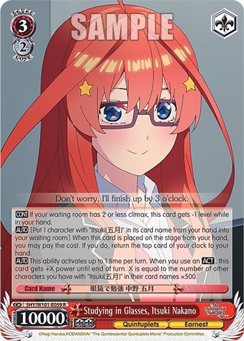 Studying in Glasses, Itsuki Nakano 5HY/W101-E059 R