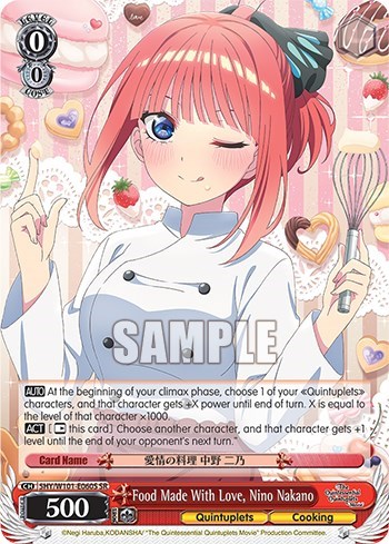 Food Made With Love, Nino Nakano 5HY/W101-E060S SR