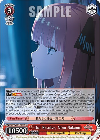 Our Resolve, Nino Nakano 5HY/W101-E066S SR