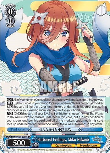 Harbored Feelings, Miku Nakano 5HY/W101-E080S SR