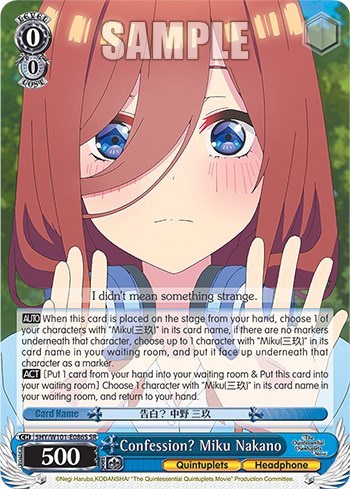 Confession? Miku Nakano 5HY/W101-E086S SR